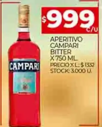 Supermercados DIA Aperitivo Campari Bitter x 750ml oferta