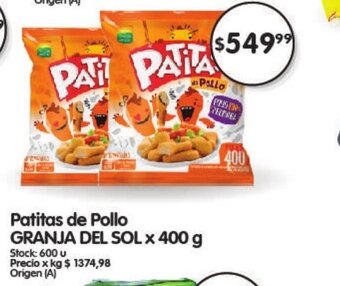 Supermercados Buenos Días Patitas de Pollo Granja del Sol x 400 g oferta