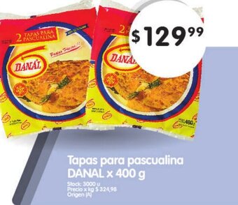 Supermercados Buenos Días Tapas para Pascualina Danal x 400 g oferta