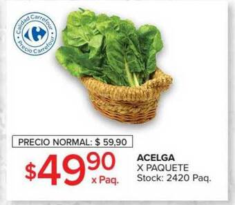 Carrefour Acelga x paquete oferta