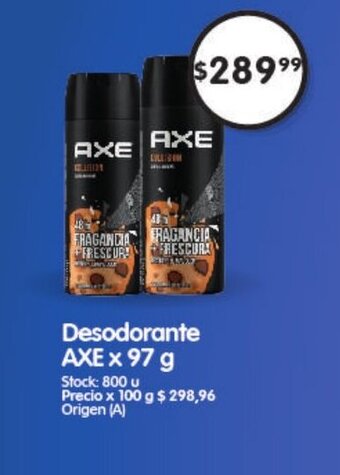 Supermercados Buenos Días Desodorante Axe x 97 g oferta