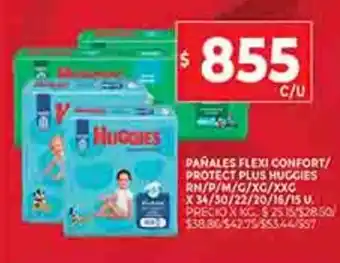 Supermercados DIA Pañales Confort/ Protect Plus Huggies oferta