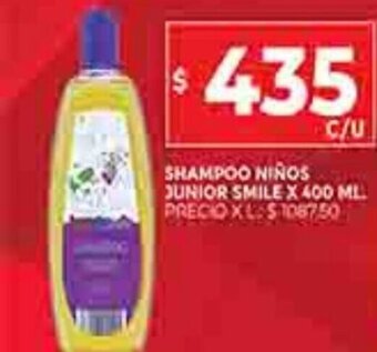 Supermercados DIA Shampoo Niños Junior Smile x 400ml oferta