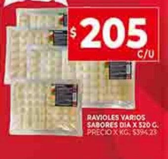 Supermercados DIA Ravioles Varios Sabores Dia x 520g oferta