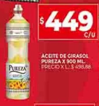 Supermercados DIA Aceite De Girasol Pureza x 900ml oferta