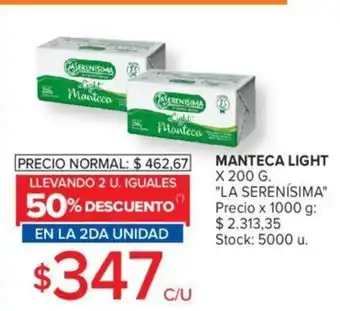 Carrefour Manteca Light x 200 g oferta