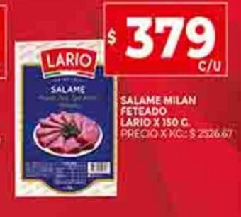 Supermercados DIA Salame Milan Feteado Lario x 150g oferta