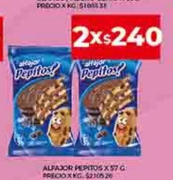 Supermercados DIA Alfajor Pepitos x 57g oferta
