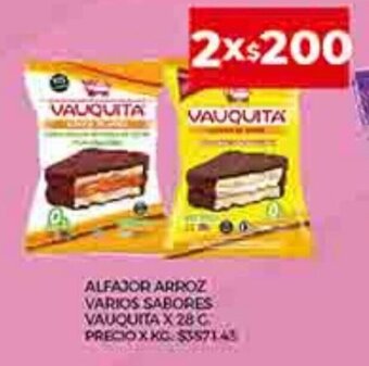 Supermercados DIA Alfajor Arroz Varios Sabores Vauquita x 28g oferta
