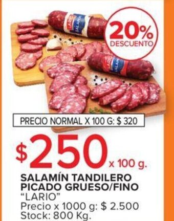 Carrefour Salamín Tandilero Picado Grueso/Fino oferta