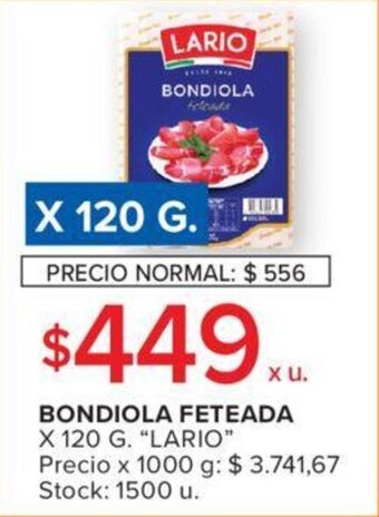 Carrefour Bondiola Feteada oferta