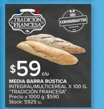 Carrefour Media Barra Rústica x 100g oferta