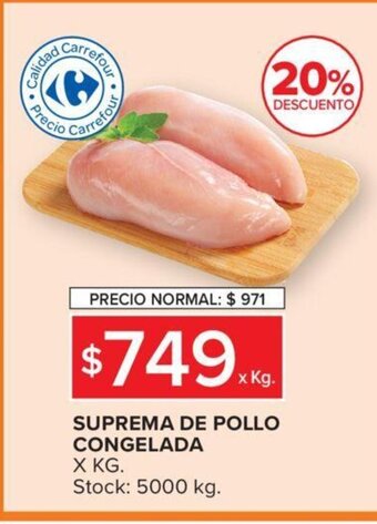 Carrefour Suprema De Pollo Congelada oferta