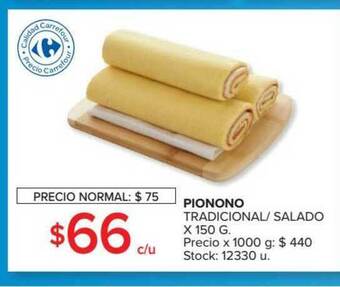 Carrefour Pionono Tradicional Salado x 150g oferta