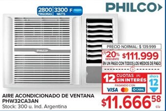 Carrefour Aire Acondicionado De Ventana PHW32CA3AN oferta