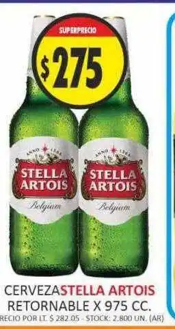 Supermercados Becerra Cerveza stella artois retornable oferta