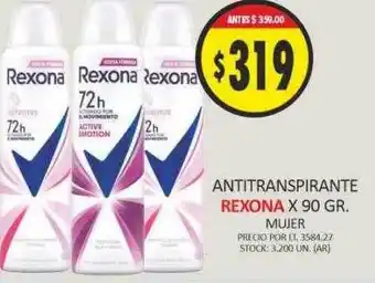 Supermercados Becerra Antitranspirante rexona oferta