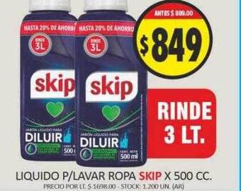 Supermercados Becerra Liquido p lavar ropa skip oferta