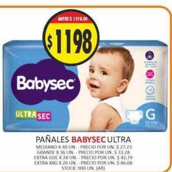 Pañales babysec ultra