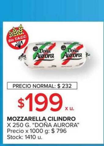 Carrefour Mozzarella Cilindro x 250g oferta