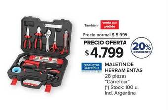 Carrefour Maletín de herramientas 28 piezas oferta