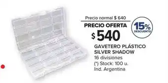 Carrefour Gavetero plástico silver shadow 15% descuento oferta