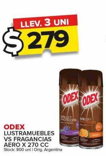 Carrefour Maxi Odex lustramuebles vs fragancias aero x 270 cc oferta