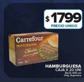 Carrefour Maxi Hamburguesa caja x 20 oferta