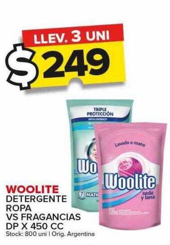 Carrefour Maxi Woolite detergente ropa vs fragancias dp x 450 cc oferta