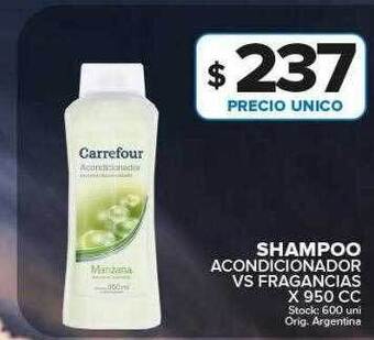 Carrefour Maxi Shampoo acondicionador vs fragancias x 950 cc oferta