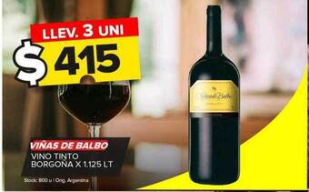 Carrefour Maxi Vinas de balbo vino tinto borgoña x 1.125lt oferta
