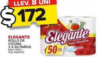 Carrefour Maxi Elegante rollo de cocina 3 x 50 paños oferta