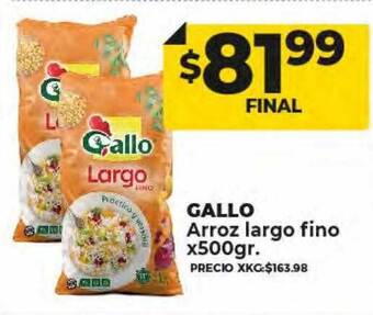 Supermayorista Vital Gallo arroz largo fino oferta