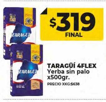 Supermayorista Vital Taragüí 4flex yerba sin palo oferta