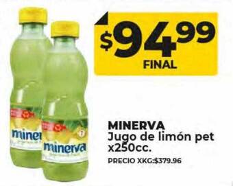Supermayorista Vital Minerva jugo de limón pet oferta