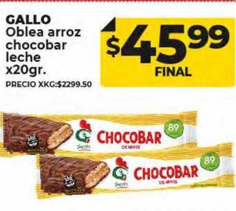 Supermayorista Vital Gallo oblea arroz chocobar leche oferta