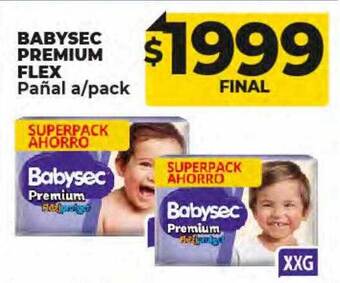 Supermayorista Vital Babysec premium flex pañal a pack oferta