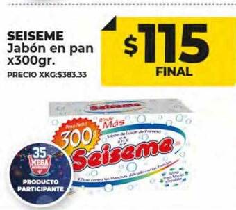 Supermayorista Vital Seiseme jabón en pan oferta