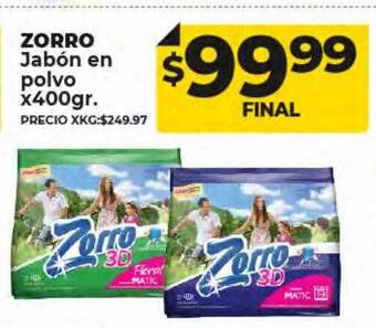 Supermayorista Vital Zorro jabón en polvo oferta