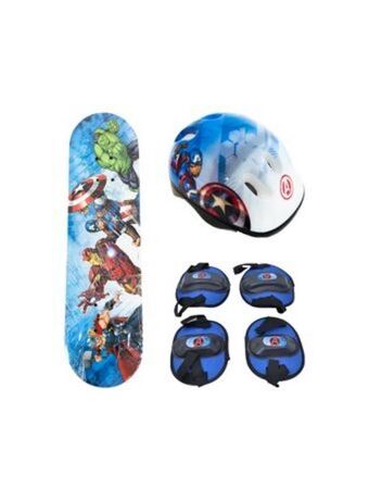 El Mundo del Juguete Patineta set skate avengers con proteccion y bolso 4 heroes oferta