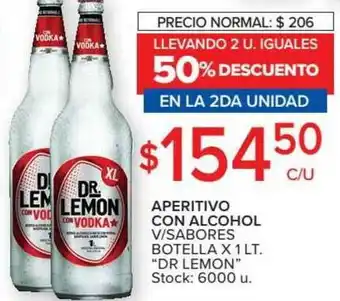 Carrefour Aperitivo Con Alcohol V Sabores Dr. Lemon oferta