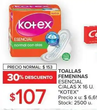 Carrefour Toallas Femeninas Esencial C Alas x 16u oferta