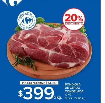 Carrefour Bondiola De Cerdo Congelada oferta