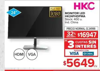 Carrefour Monitor Led Hk24fhdpma Hkc oferta