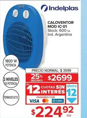 Carrefour Caloventor Mod Ic-01 Indelplas oferta