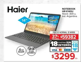 Carrefour Notebook Hr-x14ou Haier oferta