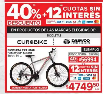 Carrefour Bicicleta R29 Utah oferta