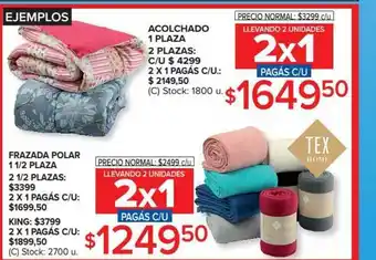Carrefour Acolchado 1 Plaza 2 Plazas Frazada Polar 1 1-2plaza 2 1-2plazas oferta
