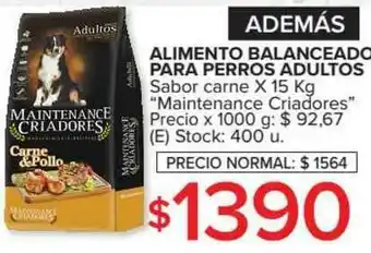 Carrefour Alimento Balanceado Para Perros Adultos Sabor Carne x 15kg oferta