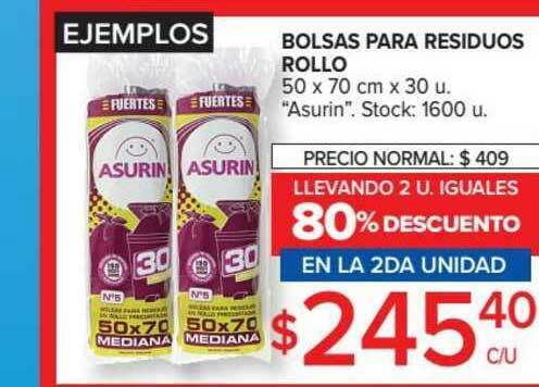 Carrefour Bolsas Para Residuos Rollo 50x70cmx30u oferta